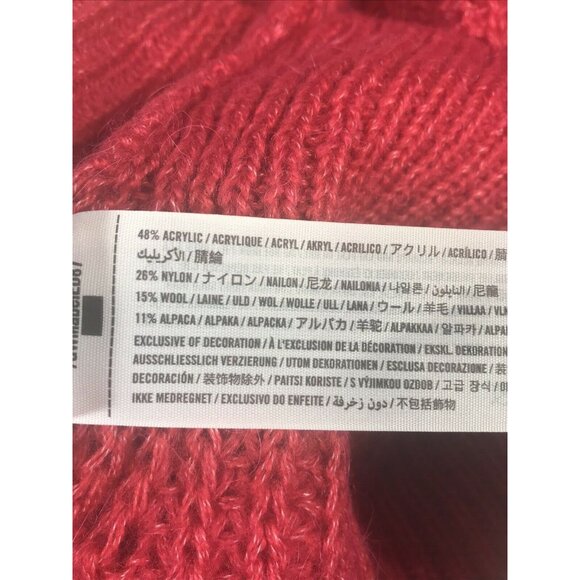 Abercrombie & Fitch Women's Size Large Sweater With Diamond Pattern Red New - Picture 4 of 12